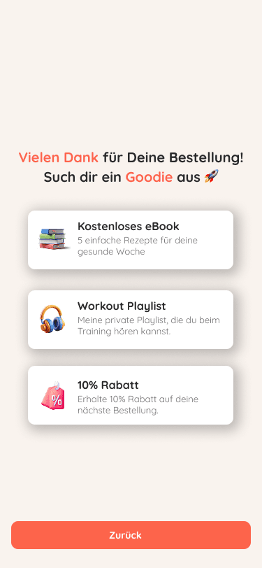 Mobile app interface