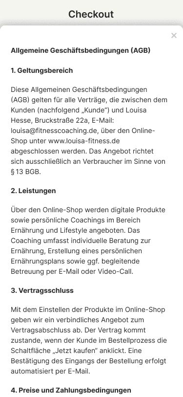 Mobile app interface