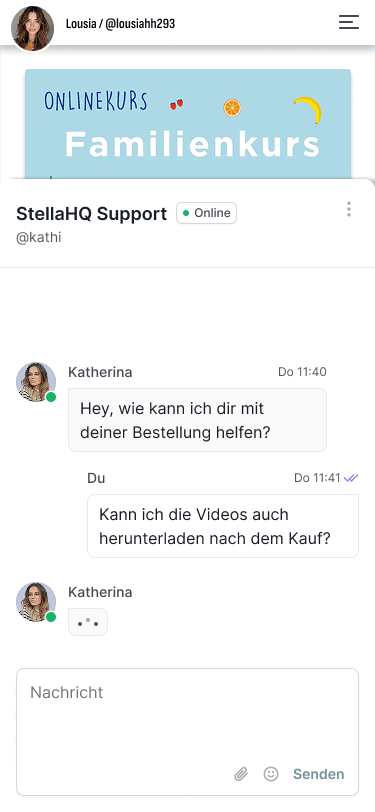 Mobile app interface