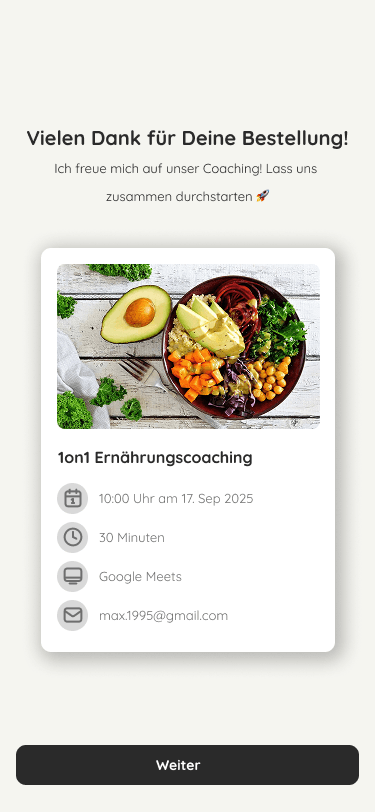 Mobile app interface